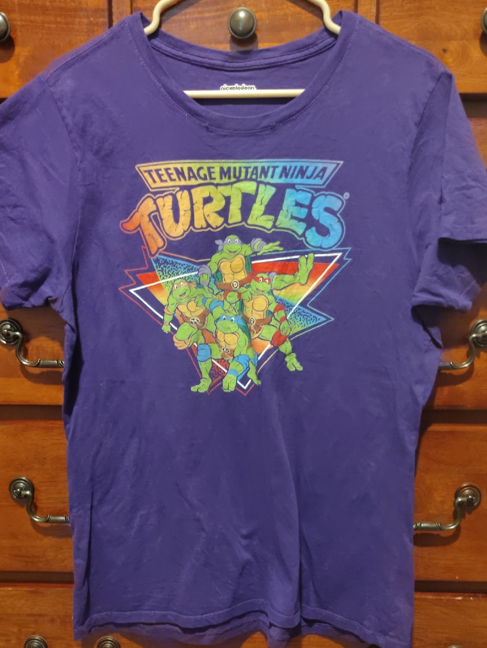 Nickelodeon Purple Teenage Mutant Ninja Turtles Rainbow Graphic Tee